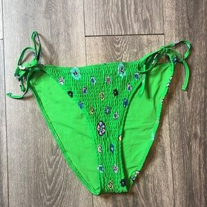 Aerie Green Floral Bikini Bottom